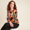 Pull manches longues multicolore femme