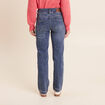 Jean coupe droite taille haute denim stone femme