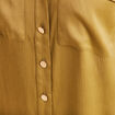 Chemise droite mi-longue fluide vert olive femme
