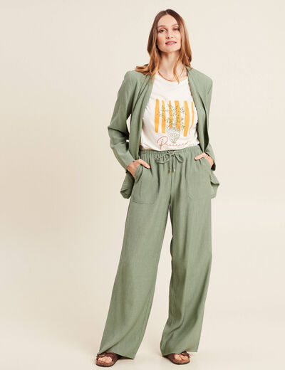 T-shirt manches courtes ecru femme