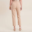 Pantalon carotte 7/8&egrave;me beige femme