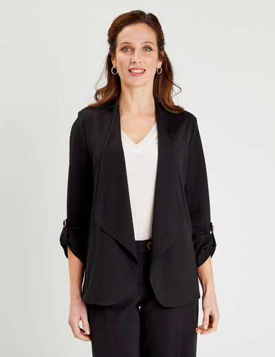 Veste esprit blazer droite noir femme