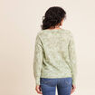 Pull col bateau manches longues gris femme