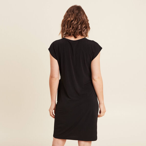 robe cintree courte col rond noir femme Robe cintrée courte col rond noir femme