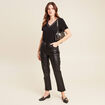 T-shirt manches courtes noir femme