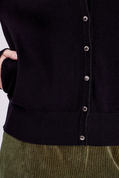 Gilet manches longues noir noir femme