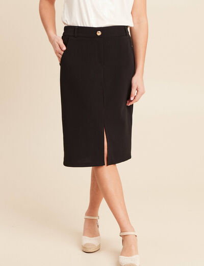 Jupe droite noir femme