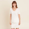 T-shirt manches courtes ecru femme