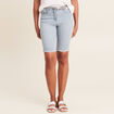 Bermuda ajust&eacute; en jean denim double stone femme