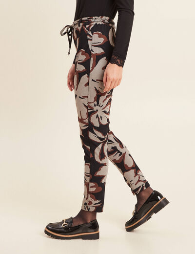 Pantalon jogging réversible marron clair femme
