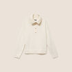Pull col camionneur ecru femme
