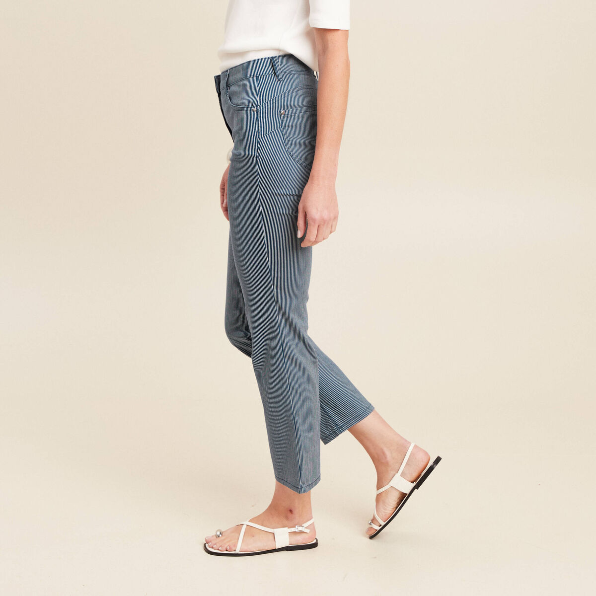 Pantalon magique Le L&eacute;ger coupe droite bleu marine femme