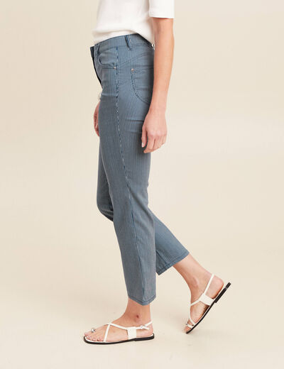 Pantalon magique Le L&eacute;ger coupe droite bleu marine femme