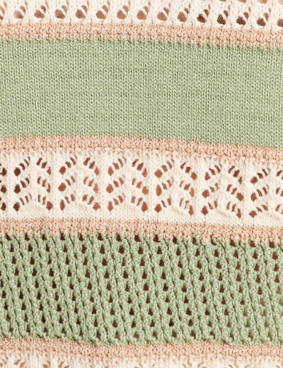 Pull manches longues vert femme