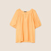 Blouse manches 3/4 orange clair femme