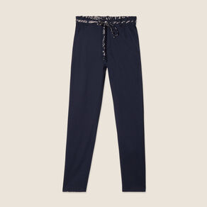 Pantalon jogging réversible bleu foncé femme