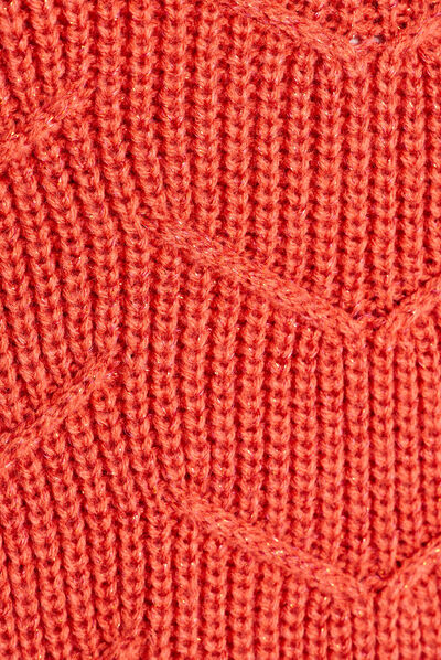 Pull manches longues rouge femme