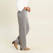Pantalon loose taille bascul&eacute;e gris femme