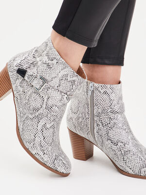 Bottines a talons avec sangle gris femme