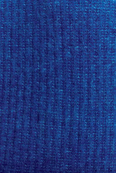Pull manches longues bleu electrique femme
