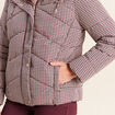 Doudoune capuche manches longues multicolore femme