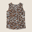 Blouse sans manches marron femme