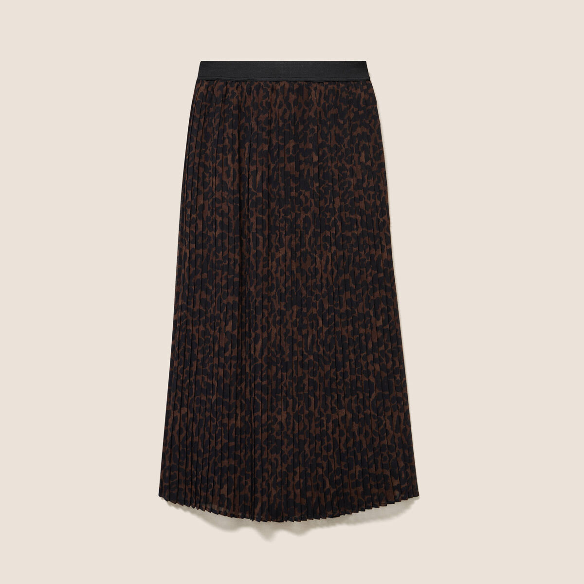 Jupe doubl&eacute;e marron femme