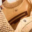 Sac cabas tressé sable femme