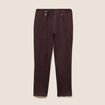 Legging 7/8&egrave;me taille haute aspect daim marron fonc&eacute; femme