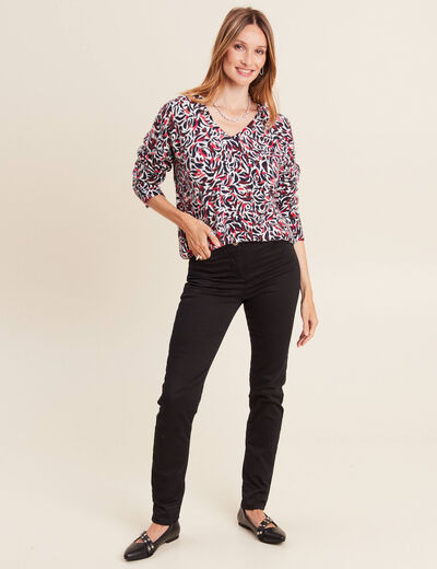 Pull manches longues rose femme