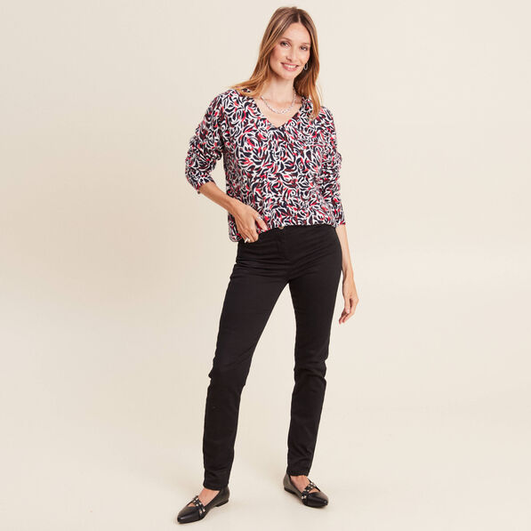 Pull manches longues rose femme
