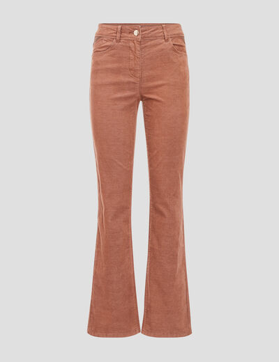 Pantalon Bootcut Large Femme DDP - Couleur Marron Bronze - Taille 25 US - Neuf Avec étiquettes En Coton