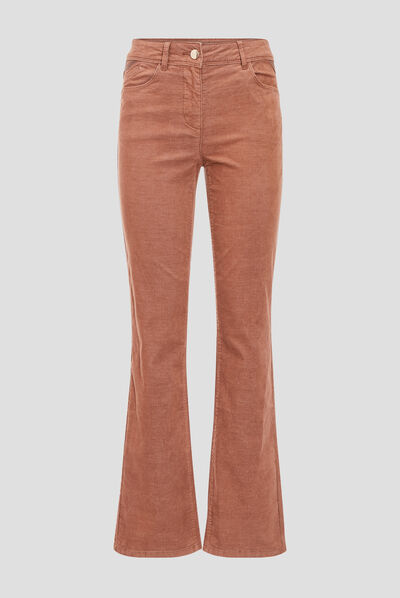 Pantalon bootcut marron femme