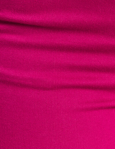 Bermuda ajusté ceinturé rose fushia femme