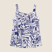 Blouse bretelles fines bleu femme
