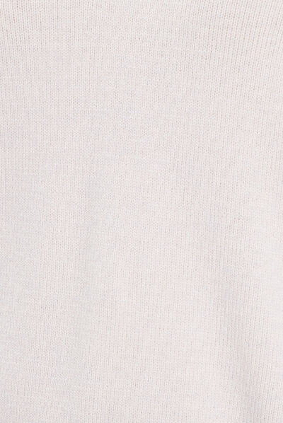 Pull manches longues creme femme
