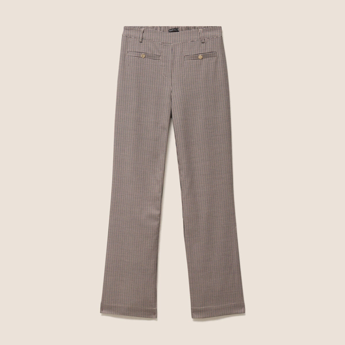 Pantalon 7/8e taille standard marron femme