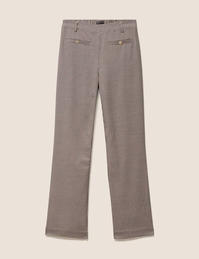 Pantalon 7/8e taille standard marron femme