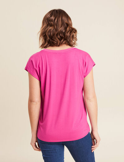 T-shirt manches courtes violet femme