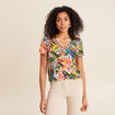 T-shirt manches courtes bleu ciel femme