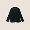 Blazer col tailleur doubl&eacute; noir femme