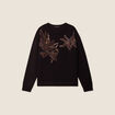Sweat manches longues sequins noir femme