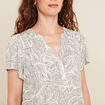 Blouse manches courtes gris femme