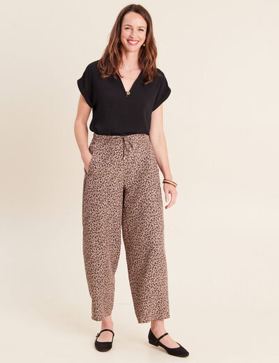 Pantalon marron femme