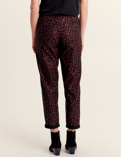 Pantalon décontracté prune femme