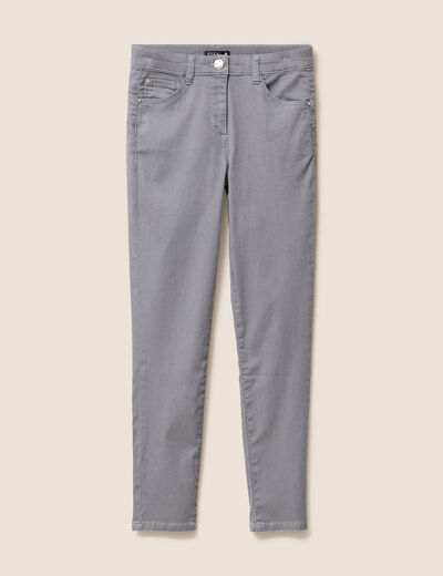 Jean magique Le L&eacute;ger coupe ajust&eacute;e denim gris femme