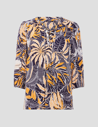 Blouse manches 3/4 blanc femme