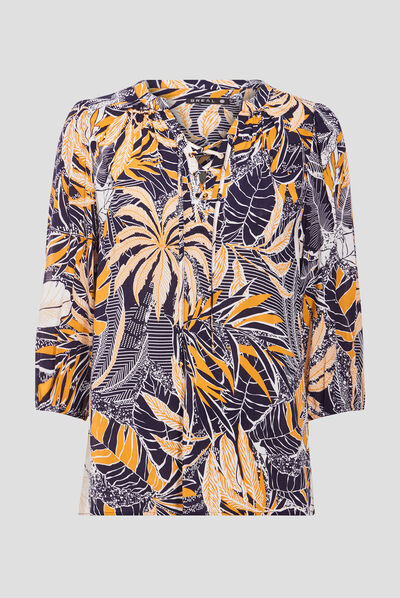 Blouse manches 3/4 blanc femme