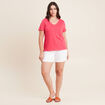 T-shirt manches courtes rose framboise femme