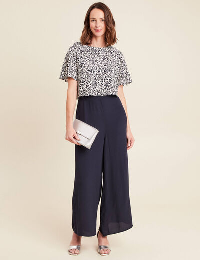 Ensemble combinaison 2 en 1 bleu marine femme